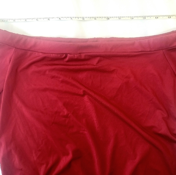 NWT Nem Fashion - Lycra Blouse, Red Wine - Size S - Picture 3 of 4